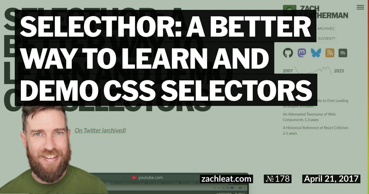 Selecthor: A Better way to Learn and Demo CSS Selectors