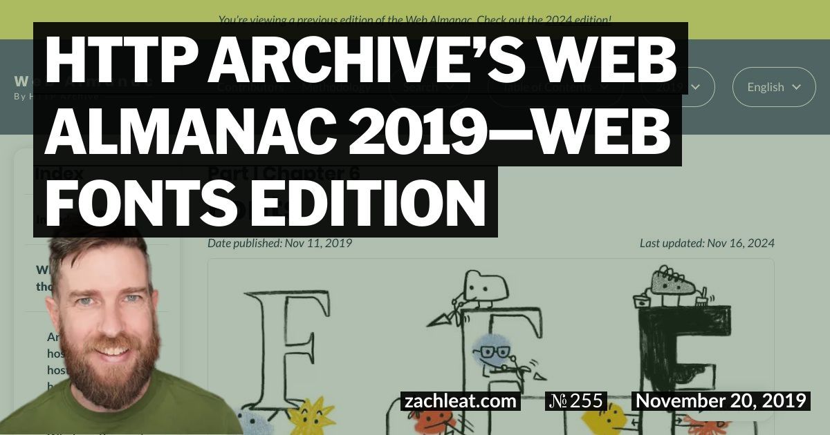 HTTP Archive’s Web Almanac 2019—Web Fonts Edition