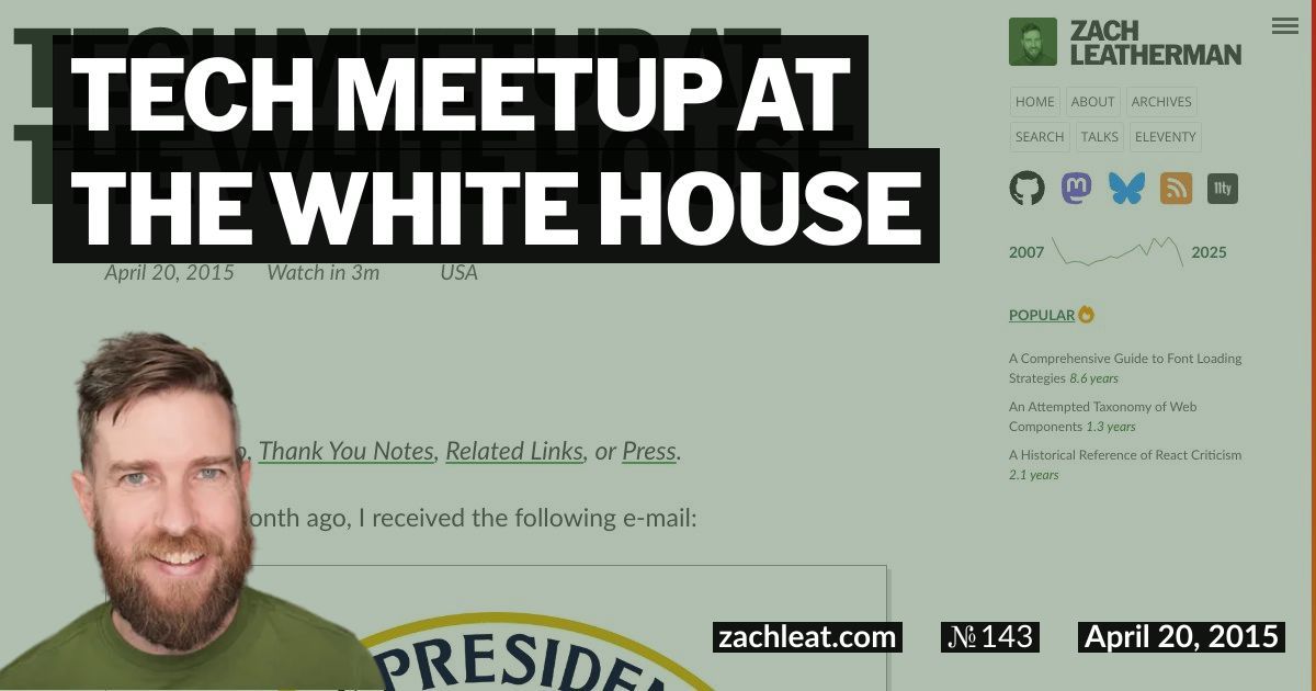 Tech Meetup at the White House